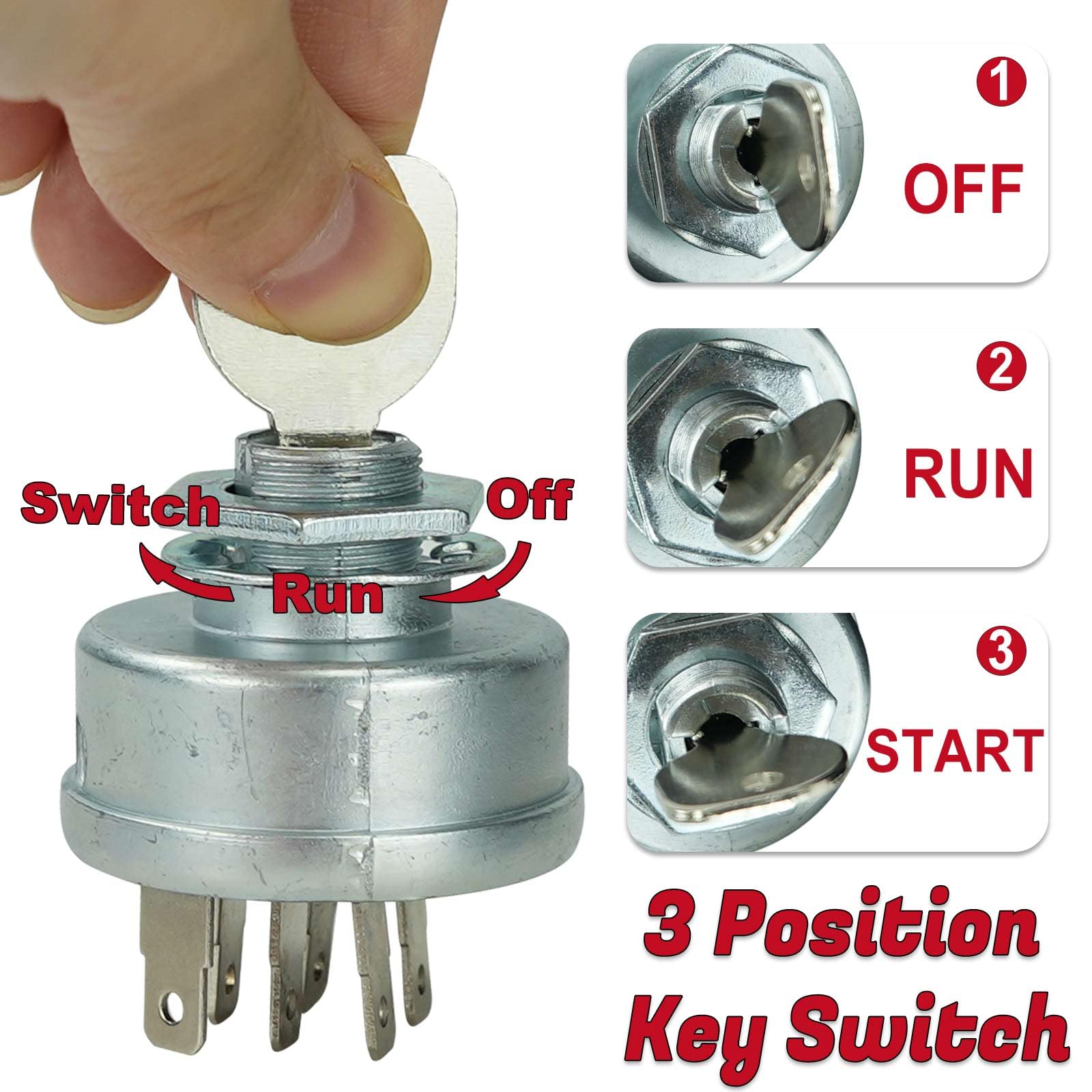 Xghdalk 109-4736 Ignition Starter Switch Compatible with Ex